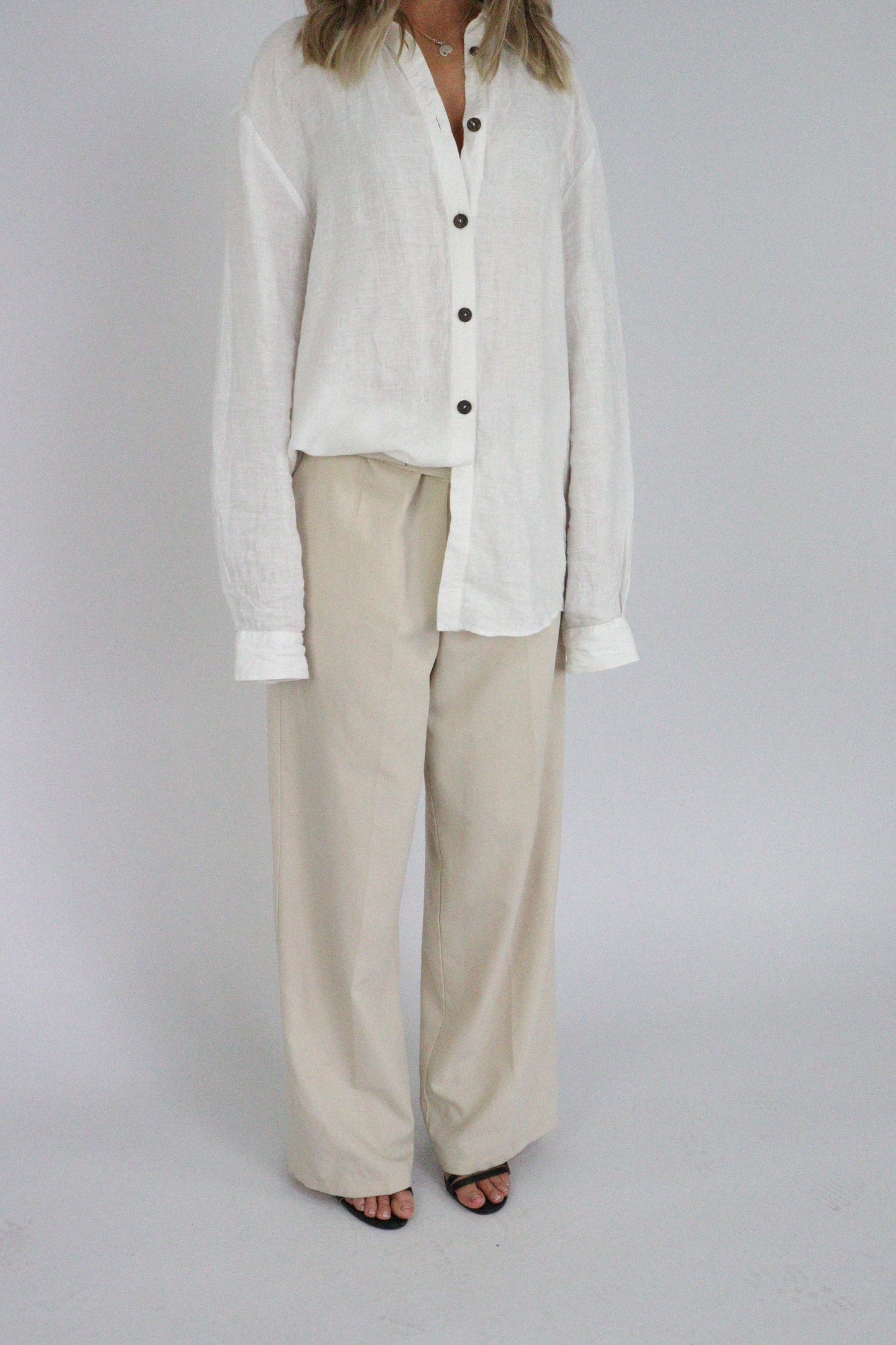 Handmade | Classic White 100% French Linen Shirt