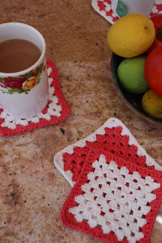 Handmade Coasters - Peach