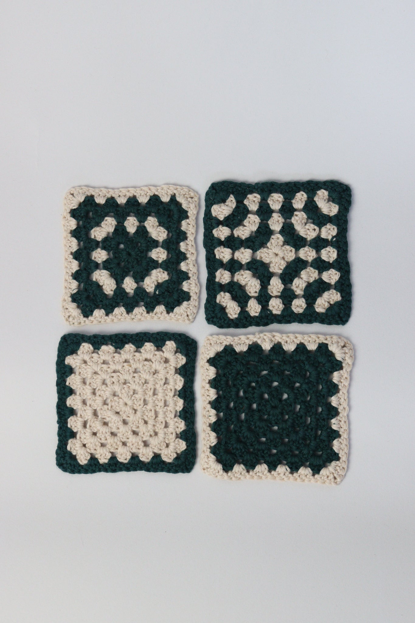 Handmade Coasters  ~ Deep Green