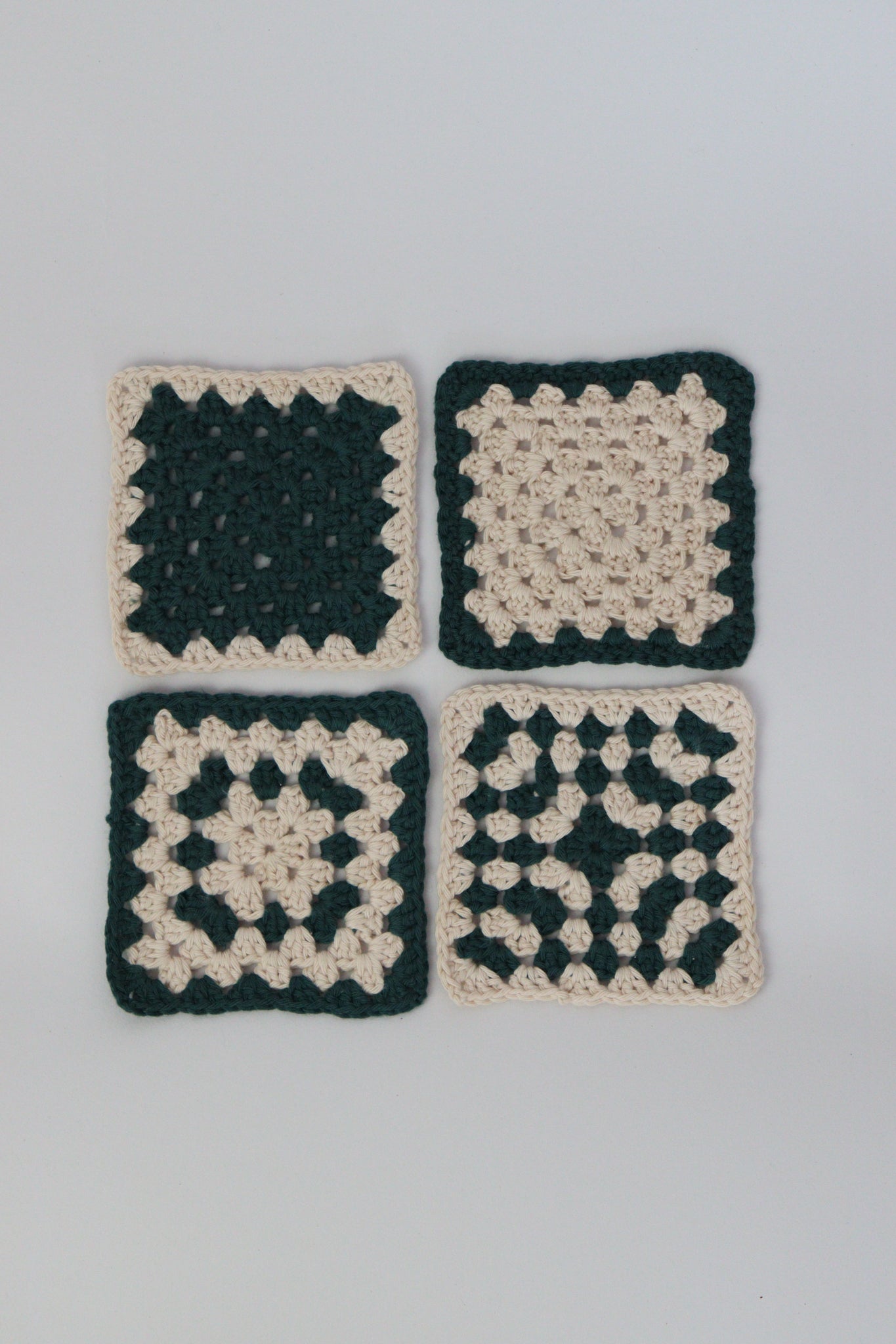 Handmade Coasters  ~ Deep Green