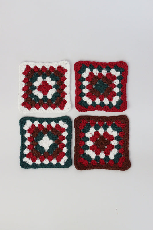 Handmade Coasters ~ Festive Red