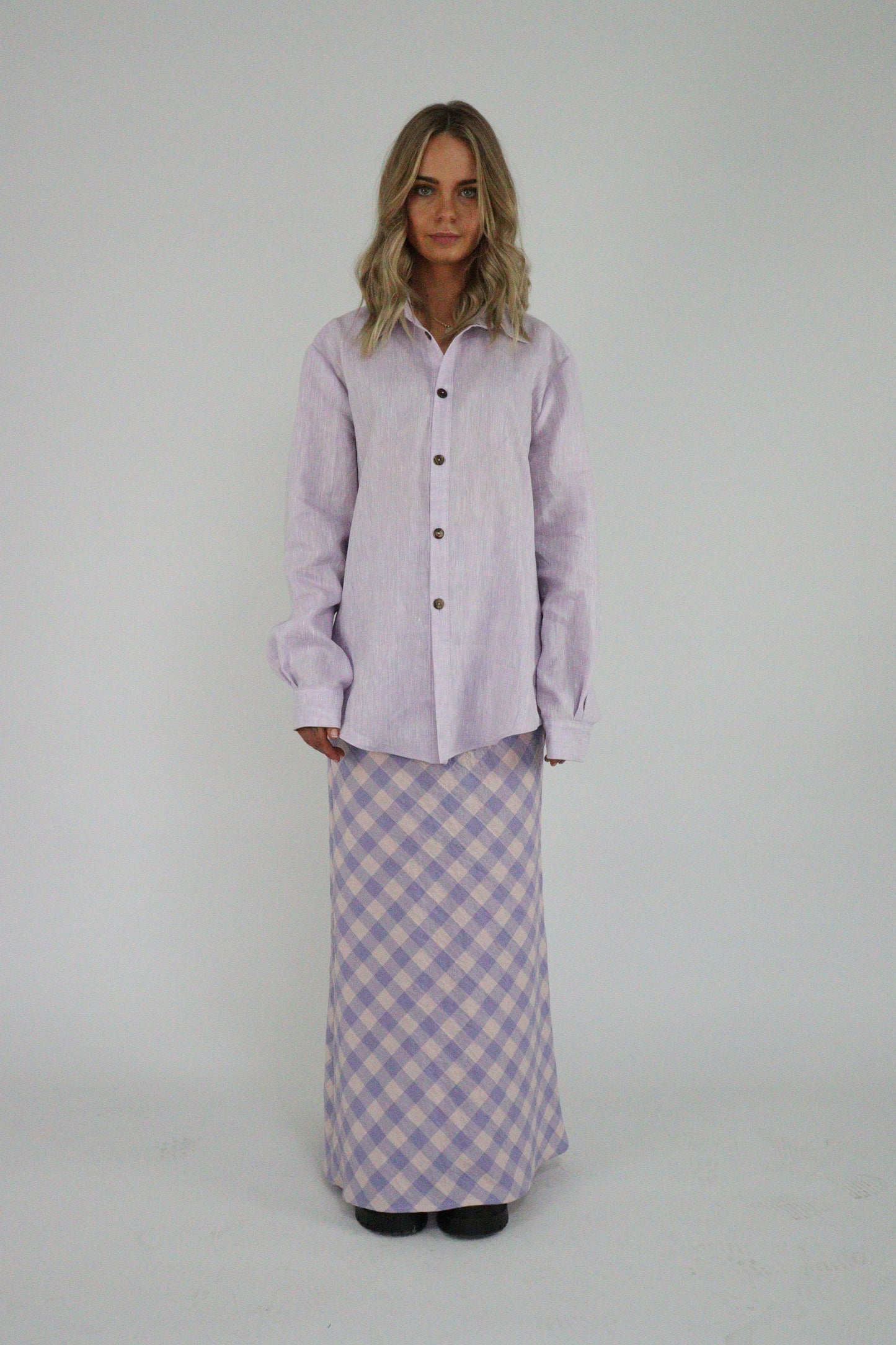 Handmade | Lilac Fizz 100% French Linen Shirt
